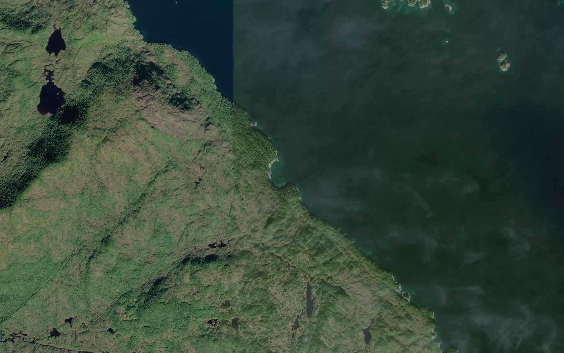 Satellite map of the Limestone Bay