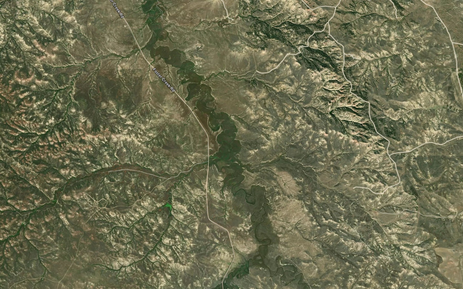Satellite map of the Road Creek
