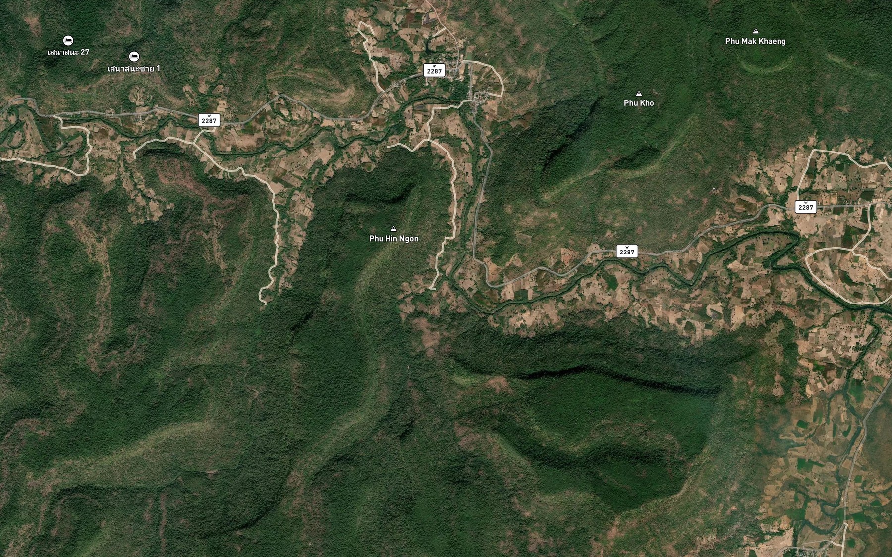 Satellite map of the Huai Yuak Nam