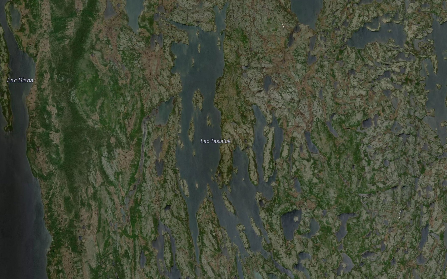 Satellite map of the Lac Tasialuk