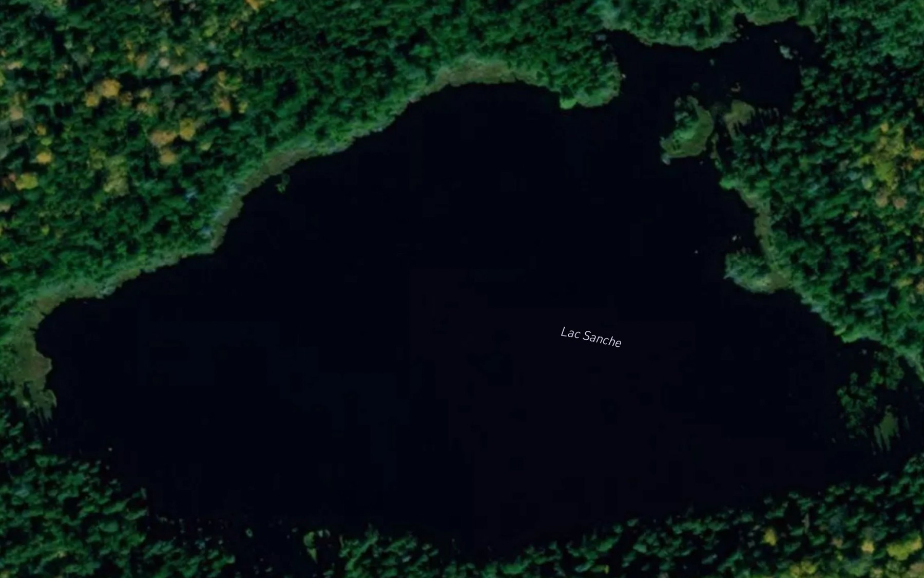 Satellite map of the Lac Sanche
