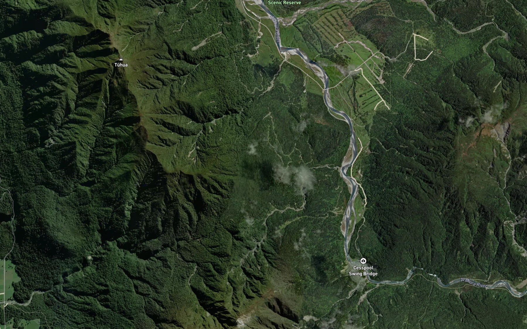 Satellite map of the Cascade Creek