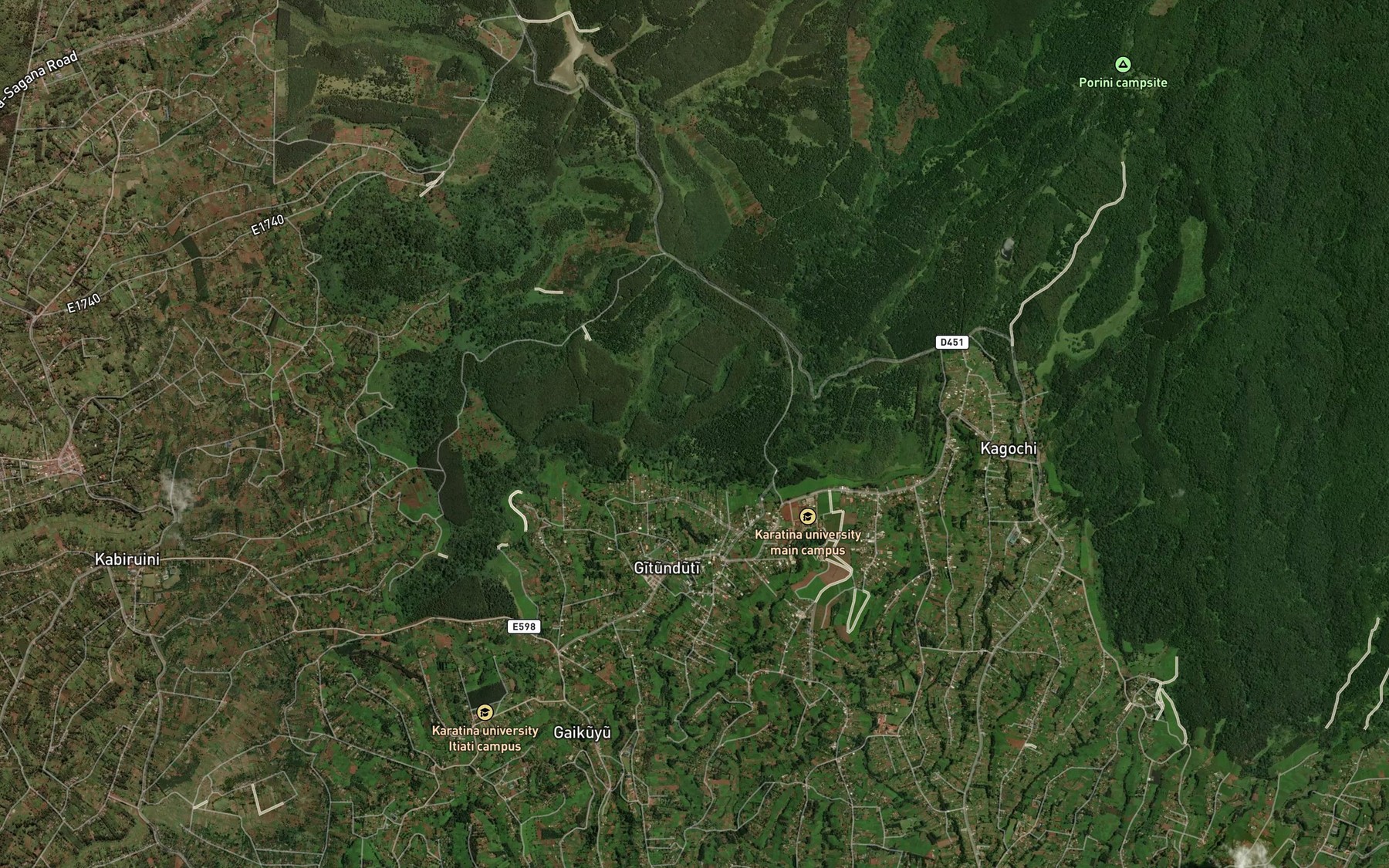 Satellite map of the Muthera