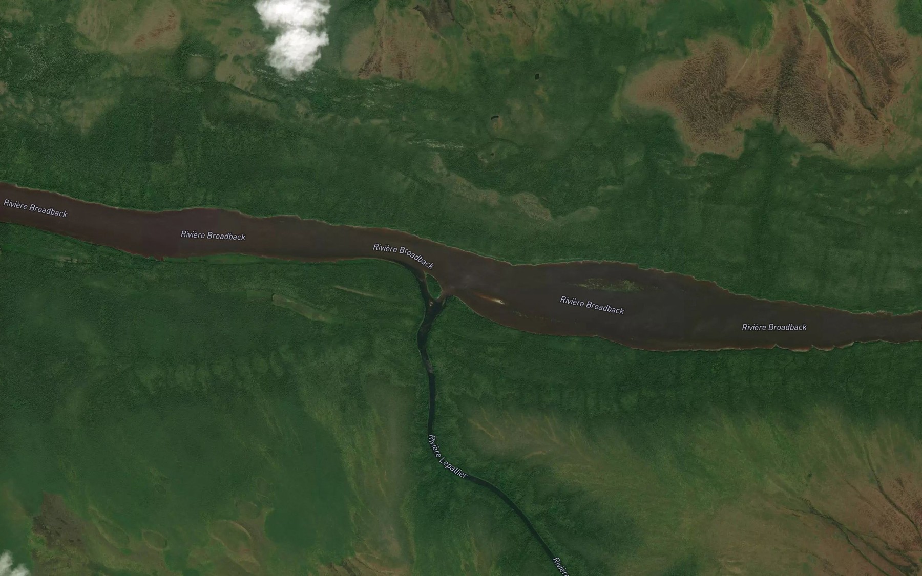 Satellite map of the Riviere Lepallier