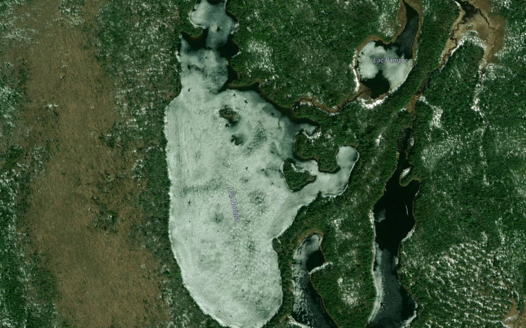 Satellite map of the Lac Novella