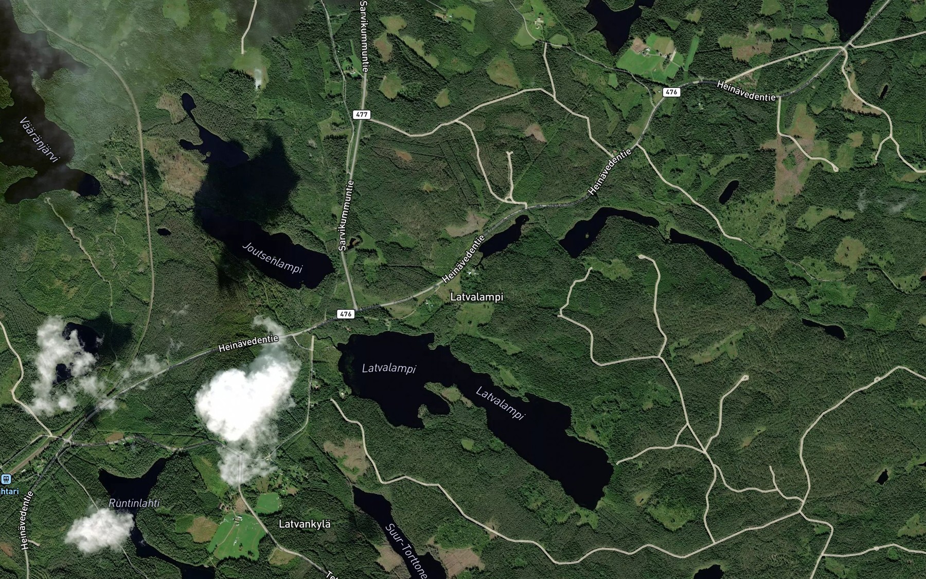 Satellite map of the Louhikoski