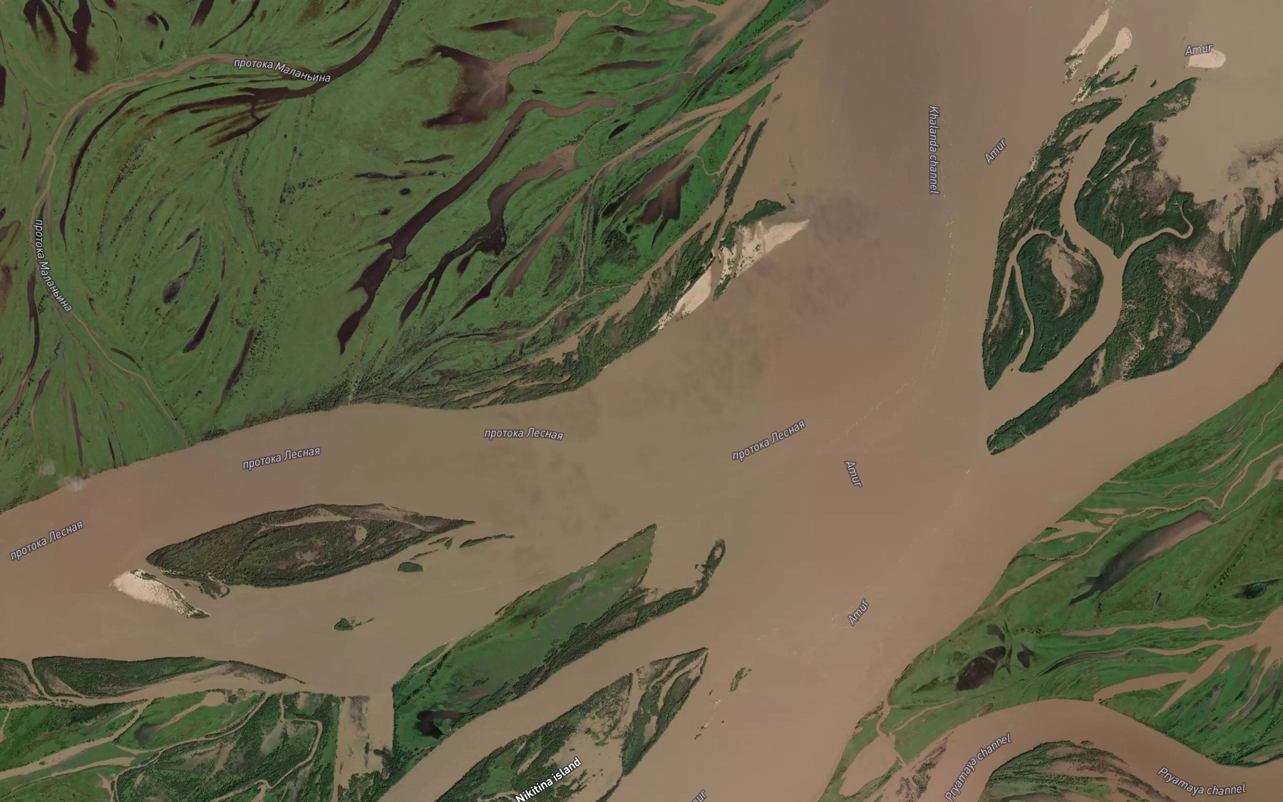 Satellite map of the Protoka Lesnaya