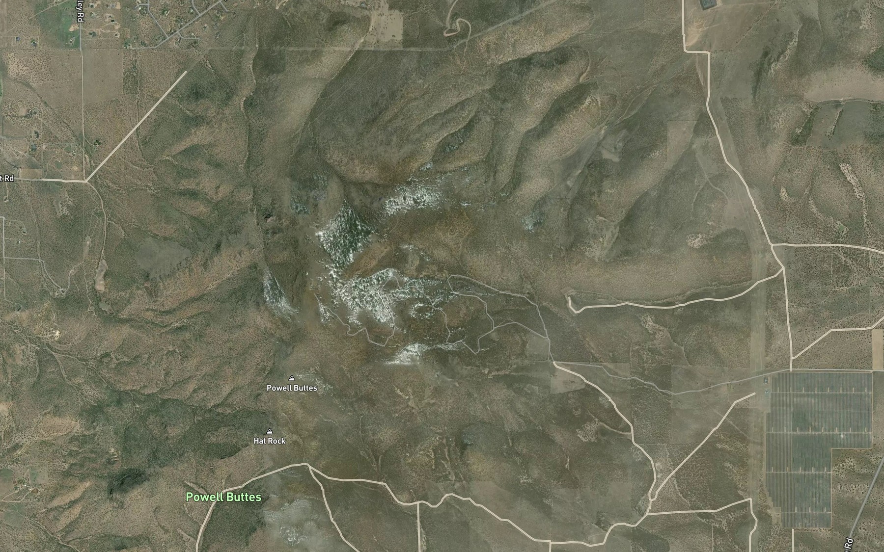Satellite map of the Wells Spring
