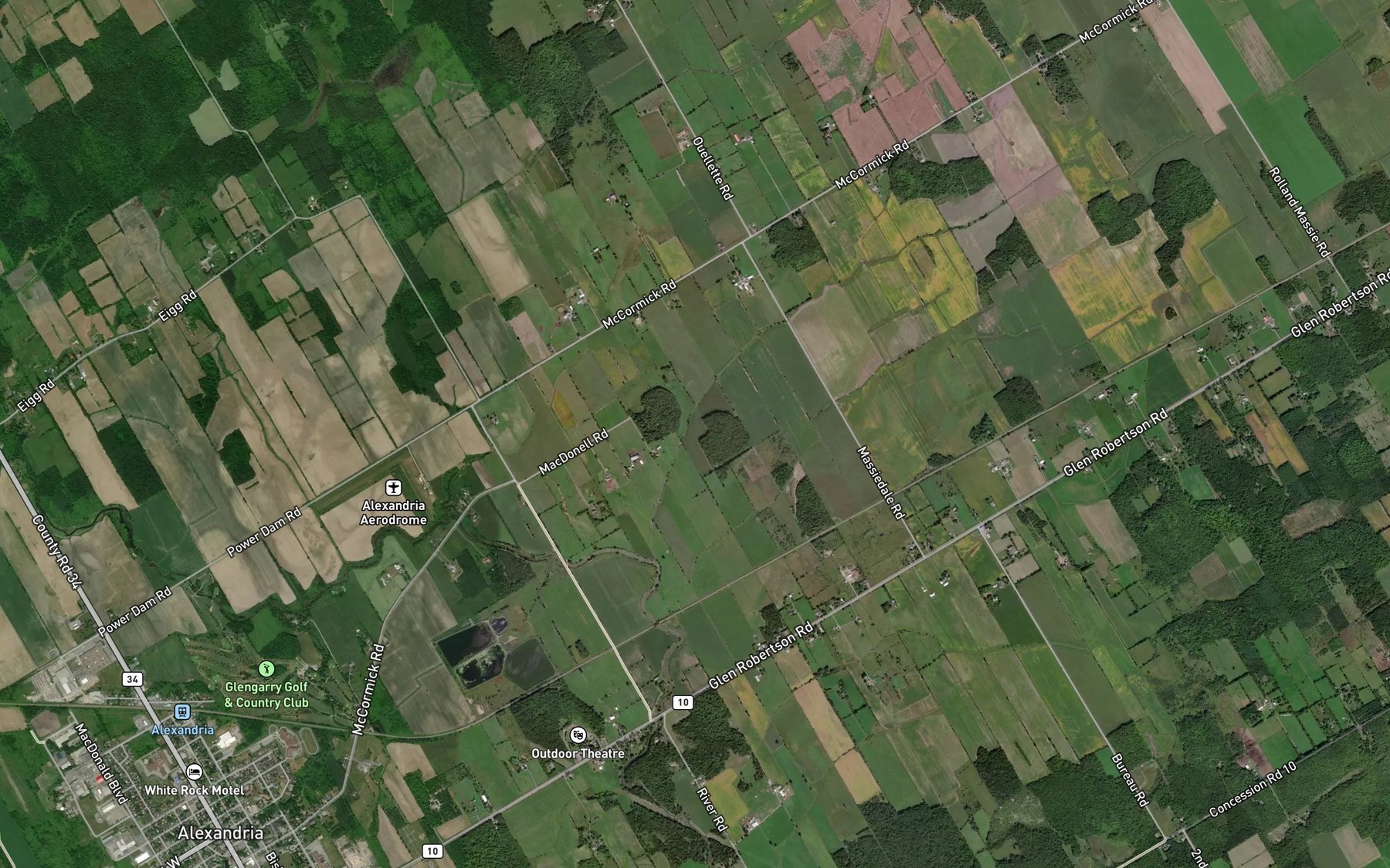 Satellite map of the Chisholm Drain