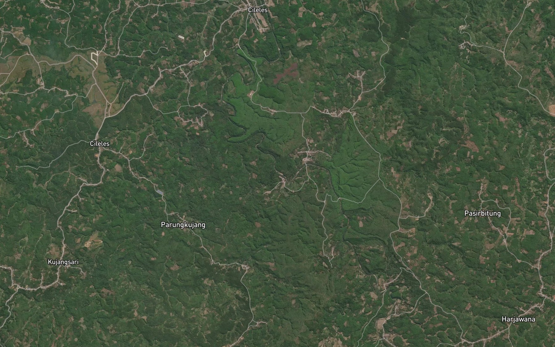Satellite map of the Ci Pamusiran