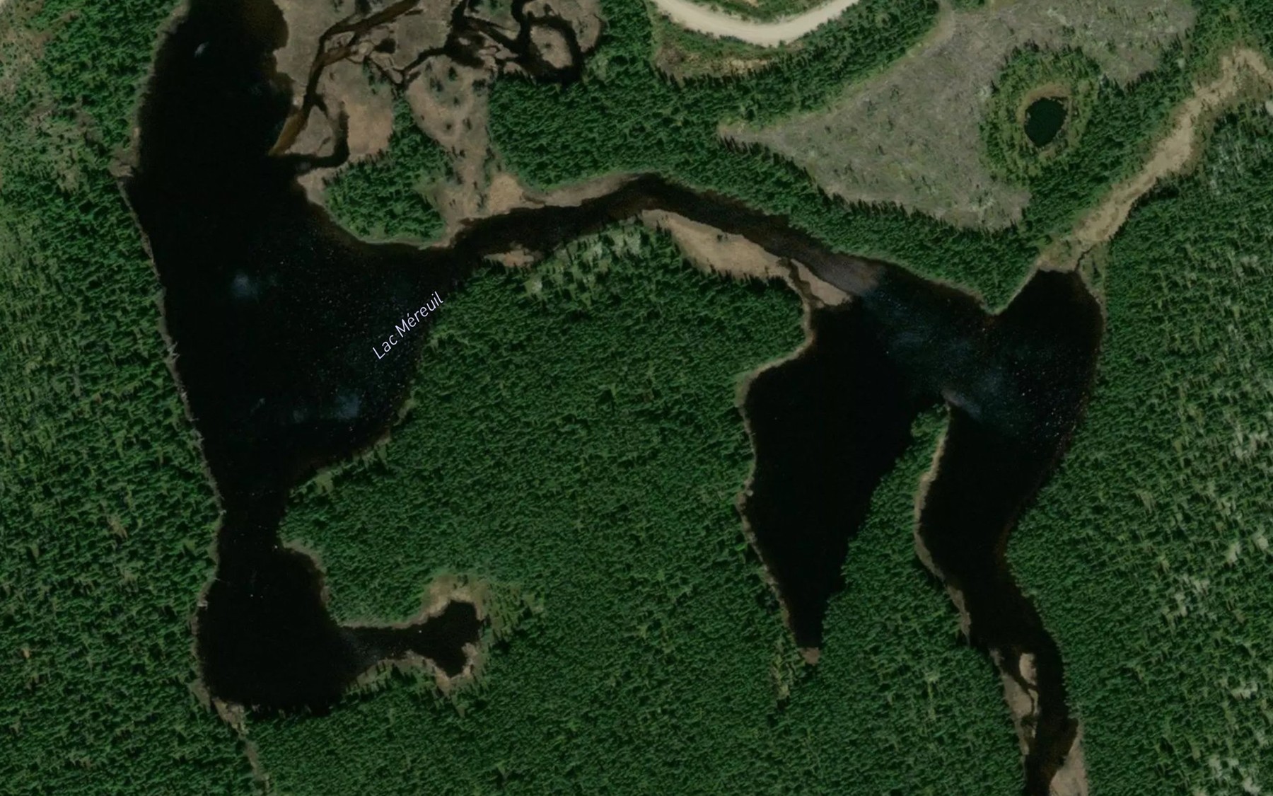 Satellite map of the Lac Mereuil