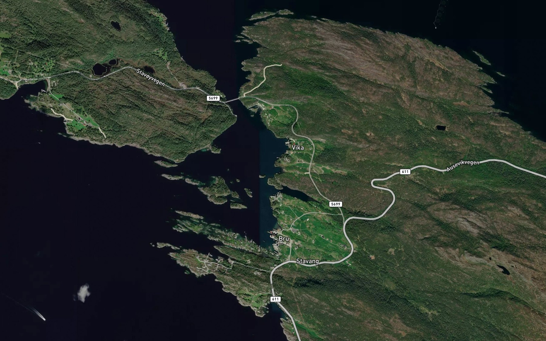 Satellite map of the Litle Steinvika