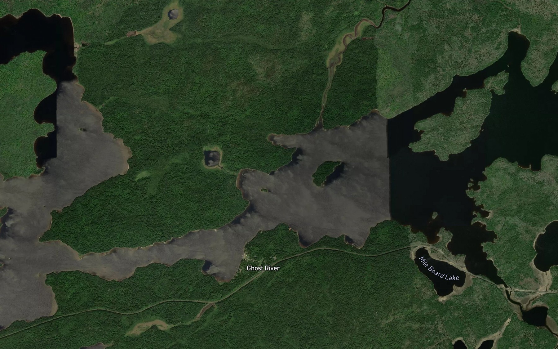 Satellite map of the North River