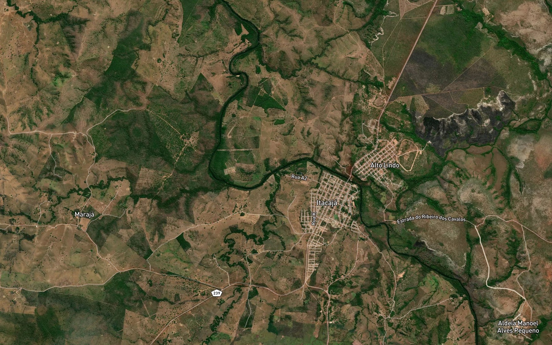 Satellite map of the Corrego do Gato