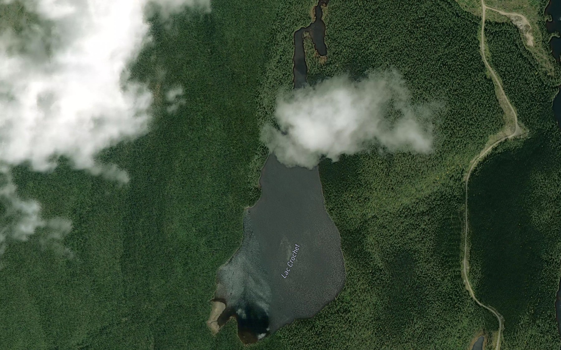Satellite map of the Lac Crochet