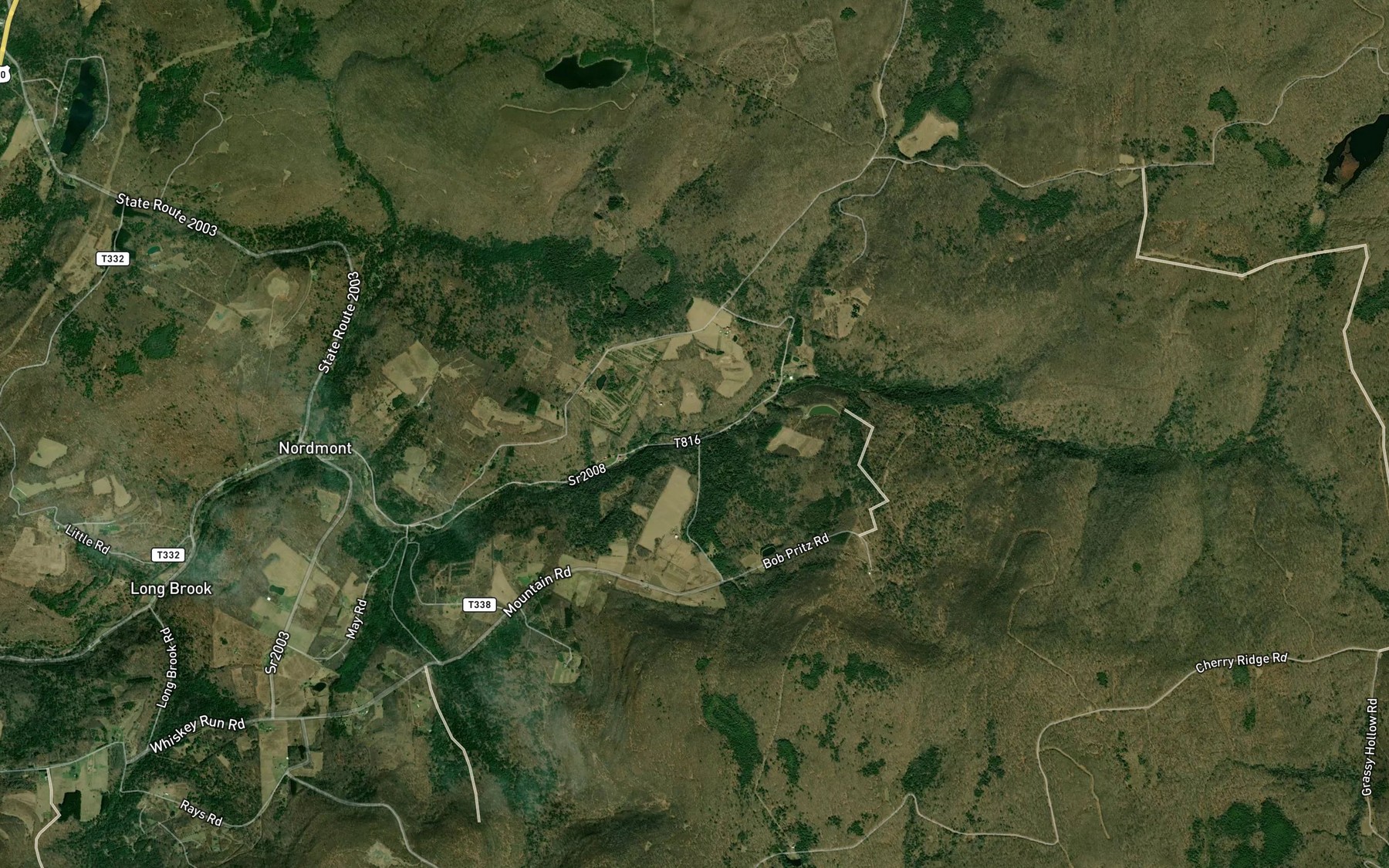 Satellite map of the Big Run