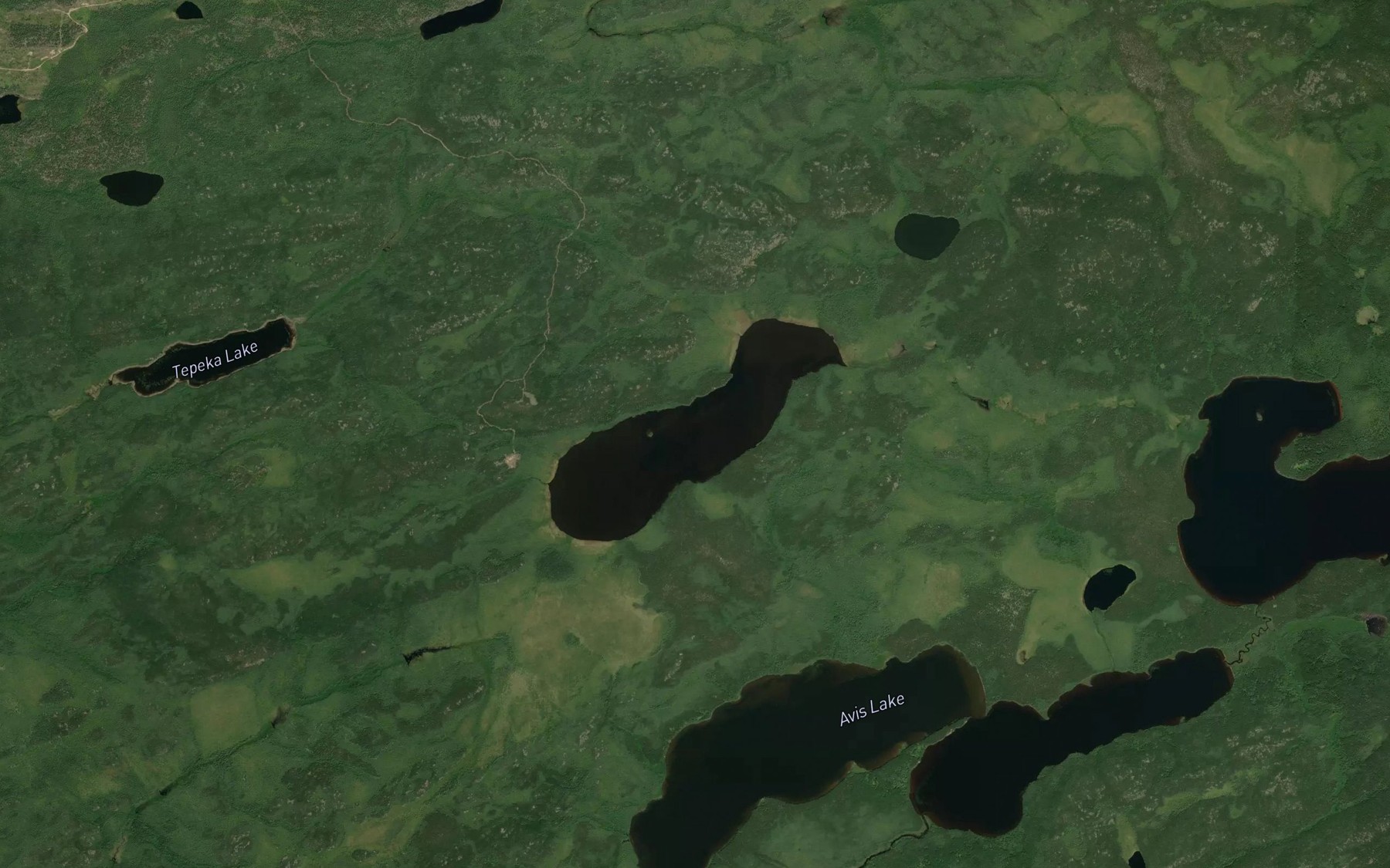 Satellite map of the Kesaka Lake