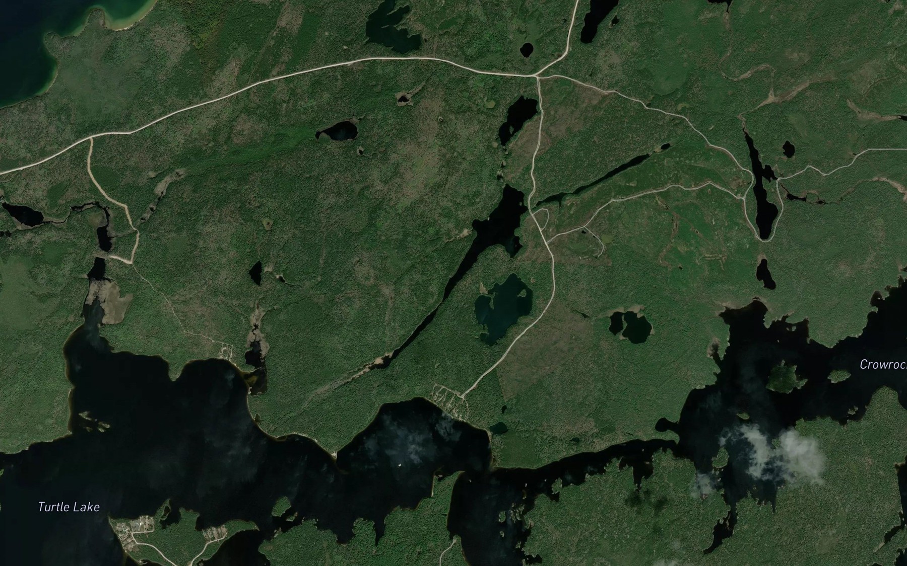 Satellite map of the Walley Lake