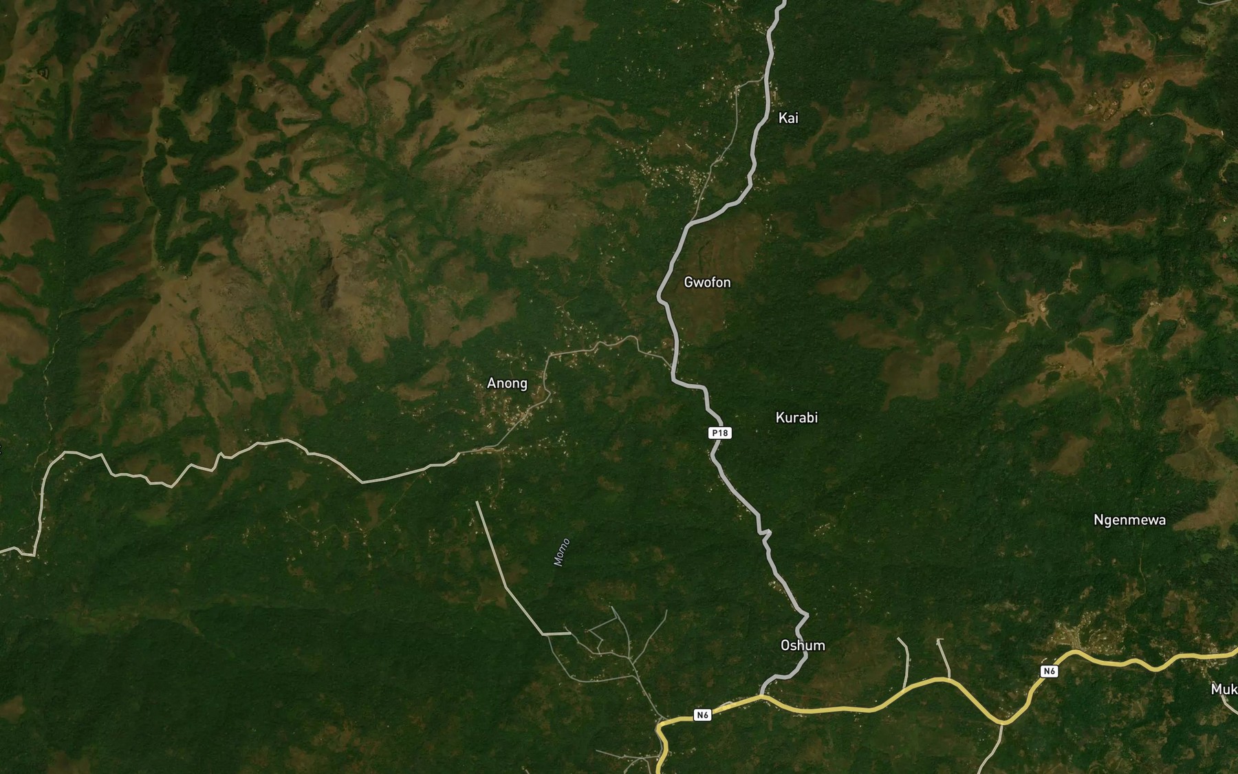 Satellite map of the Manga