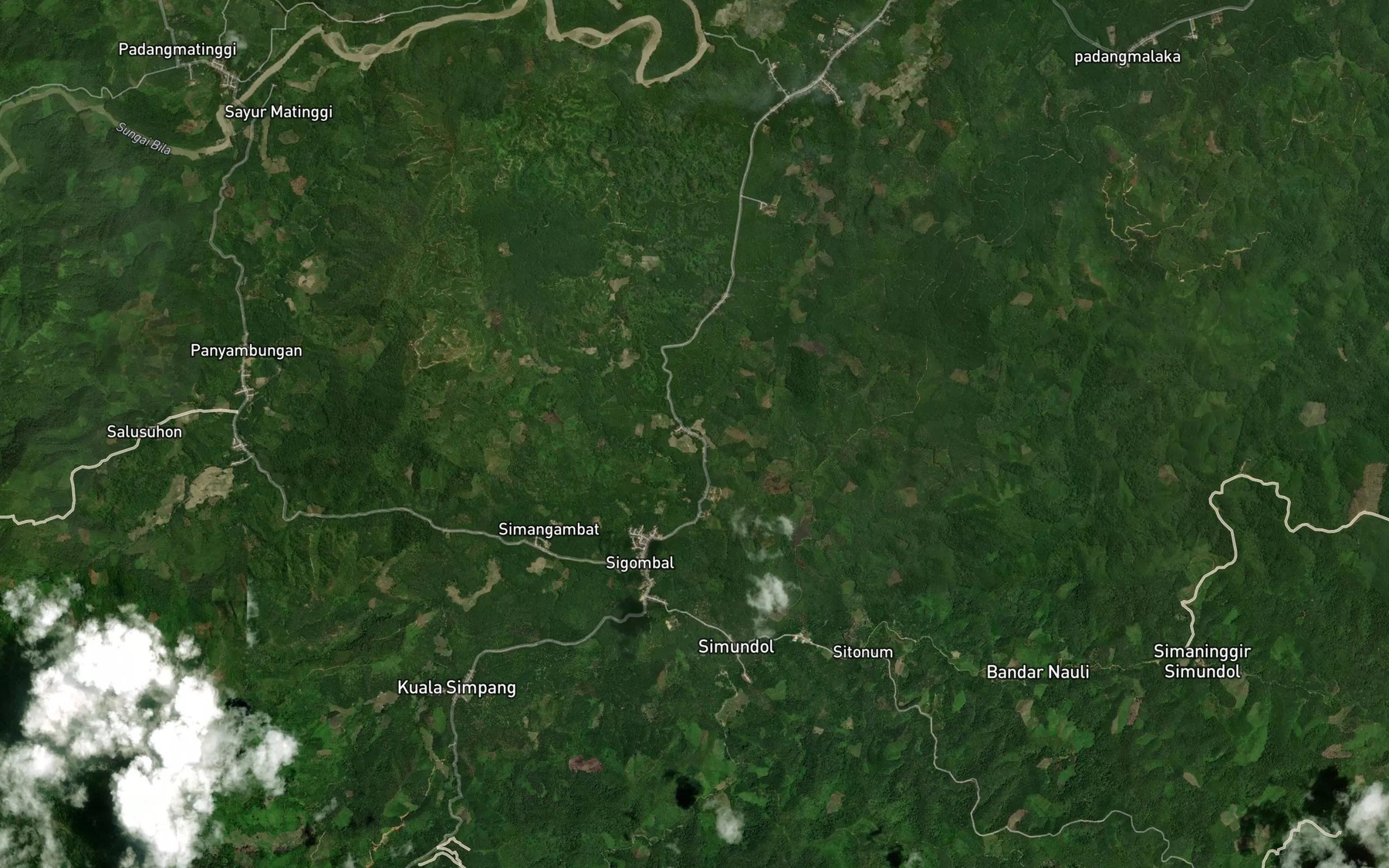 Satellite map of the Aek Magaga