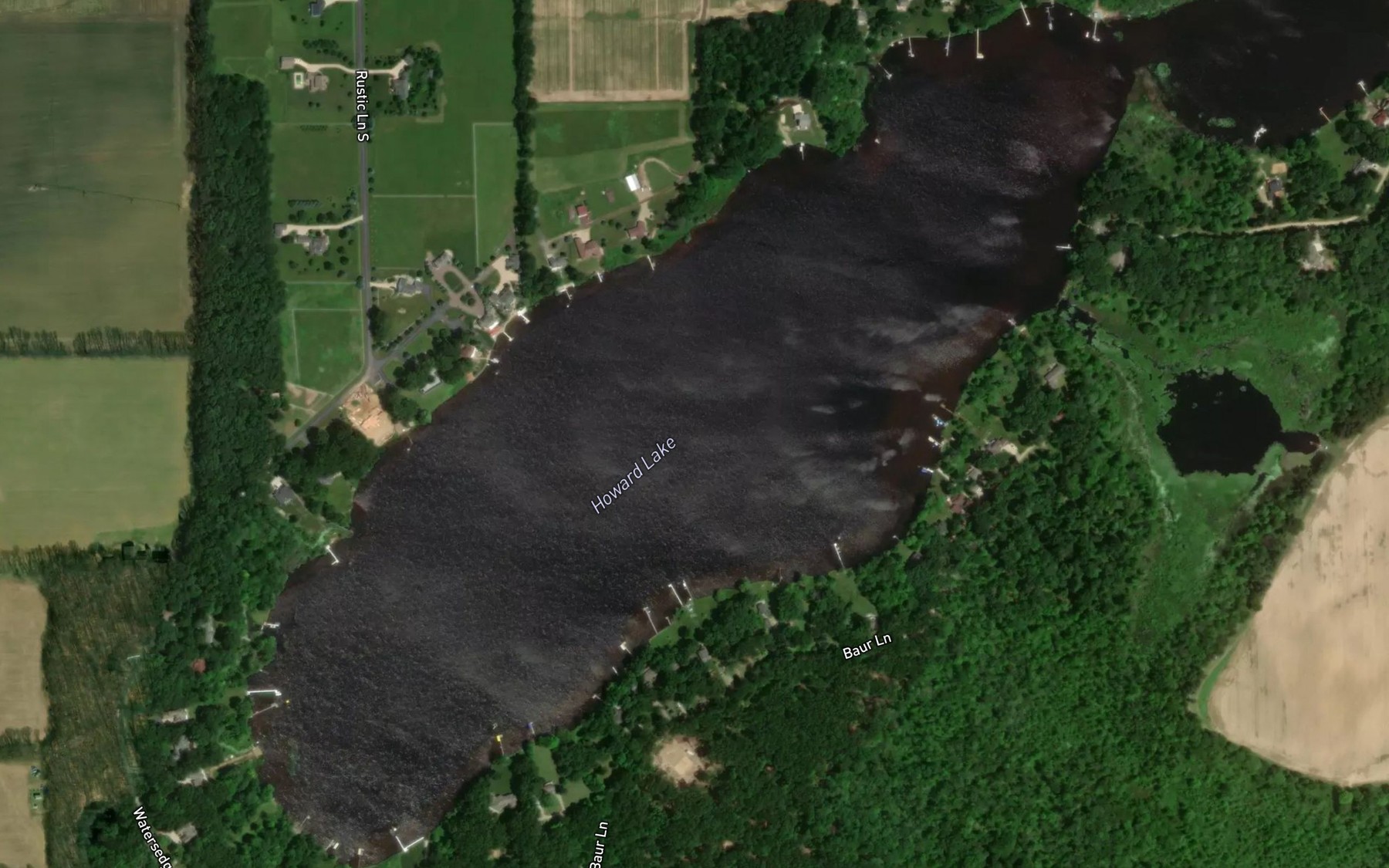 Satellite map of the Howard Lake