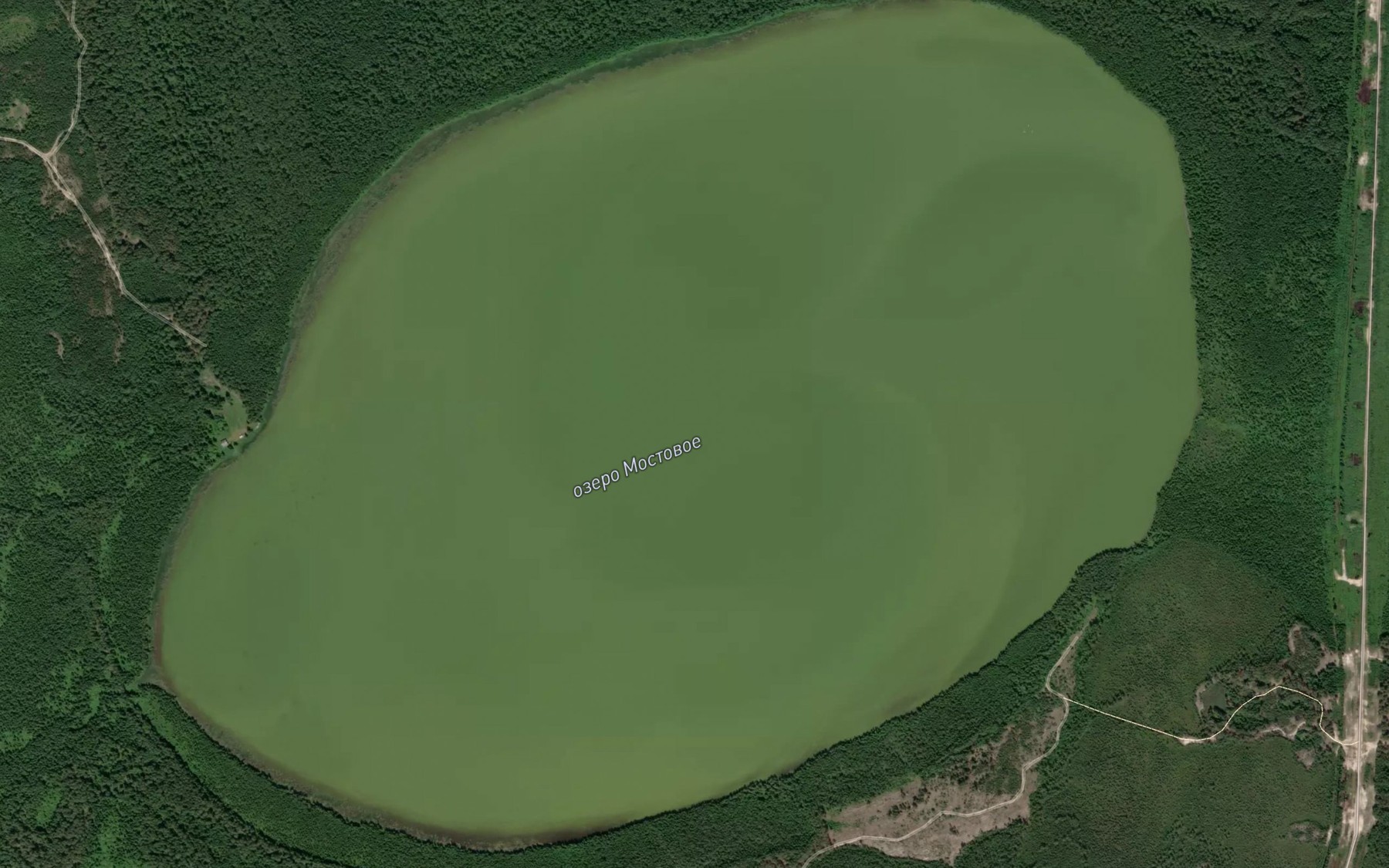 Satellite map of the Ozero Mostovoye