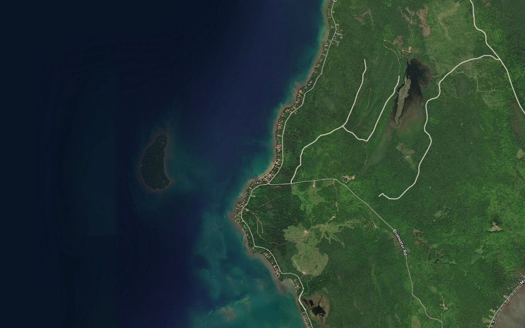 Satellite map of the Nils Bay