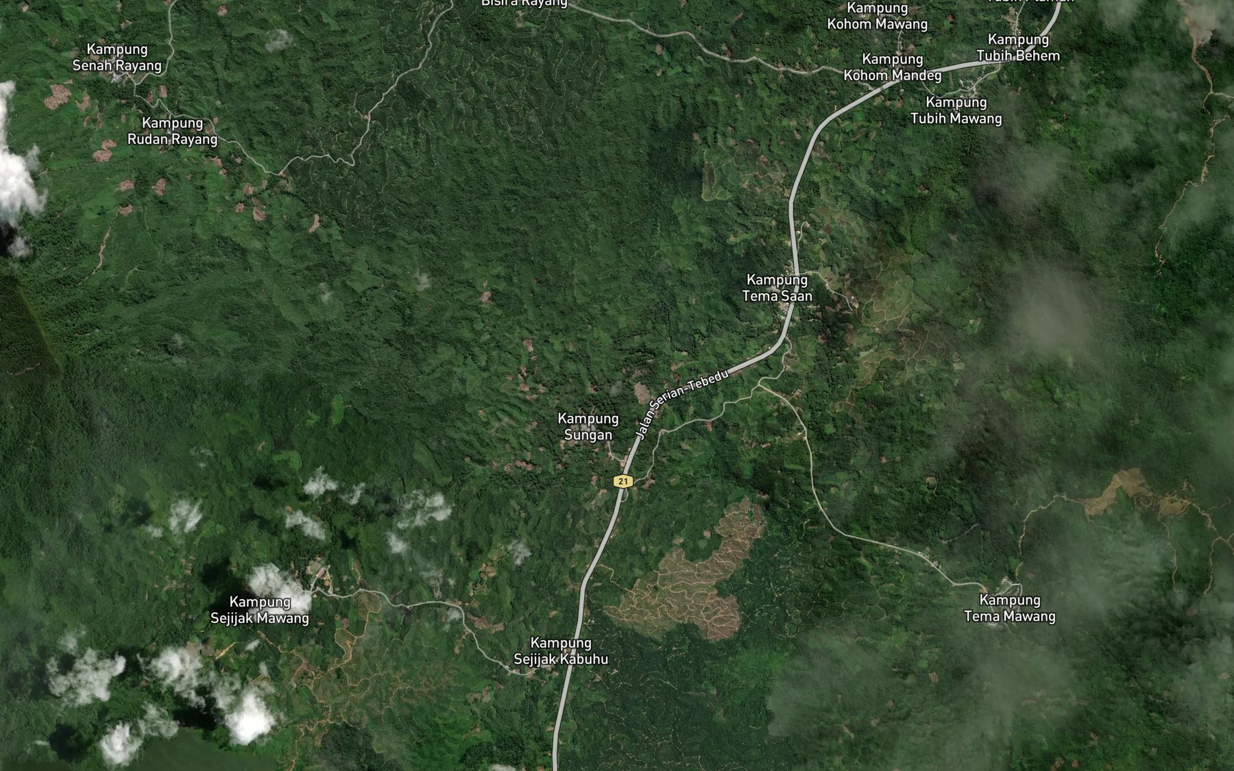 Satellite map of the Sungai Sungan