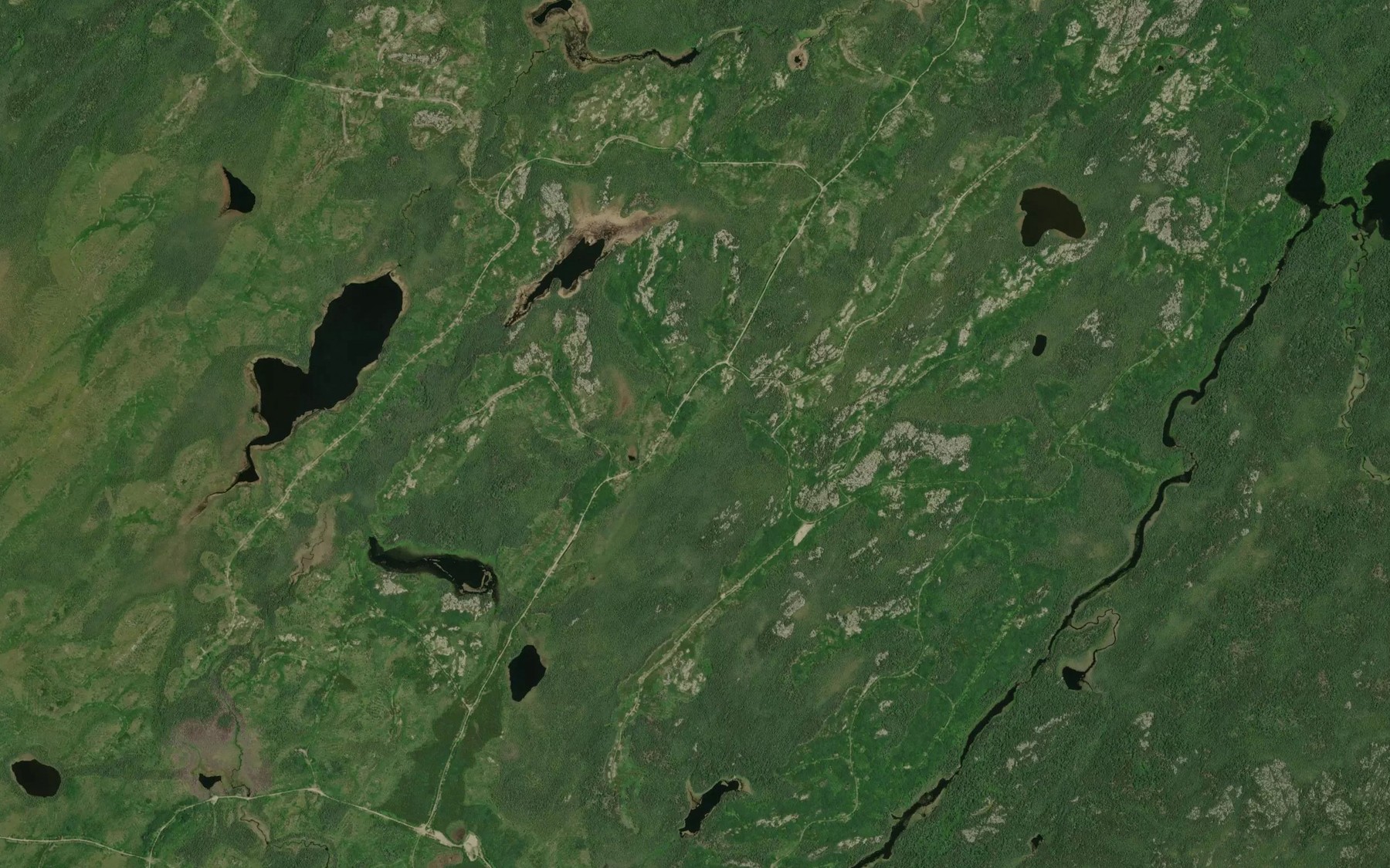 Satellite map of the Runway Creek