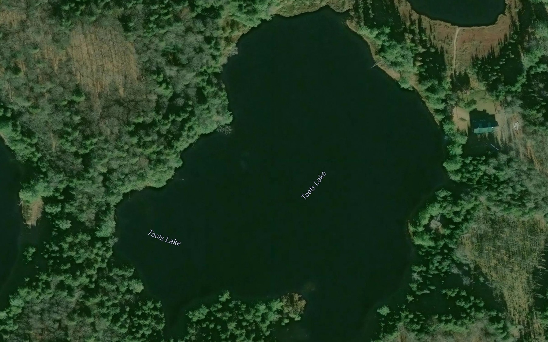 Satellite map of the Toots Lake