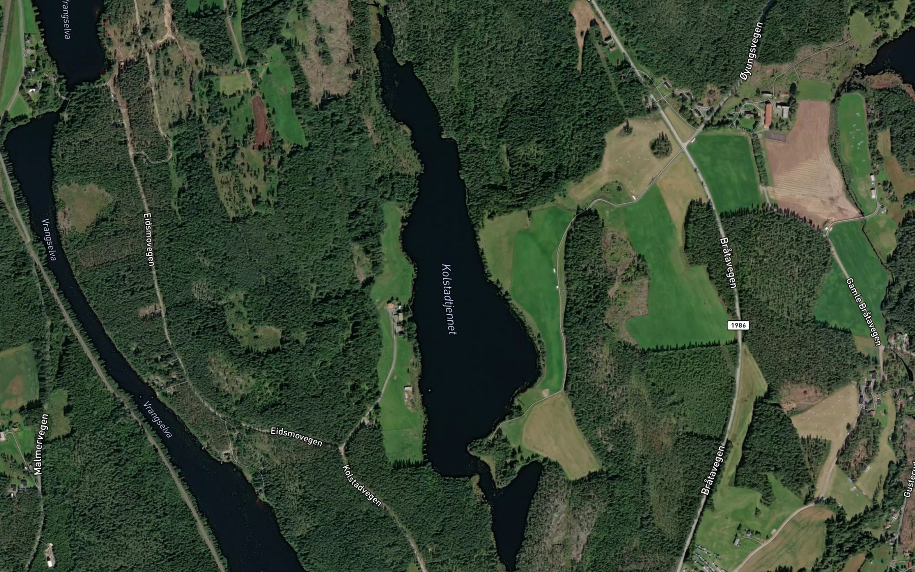 Satellite map of the Kolstadtjernet