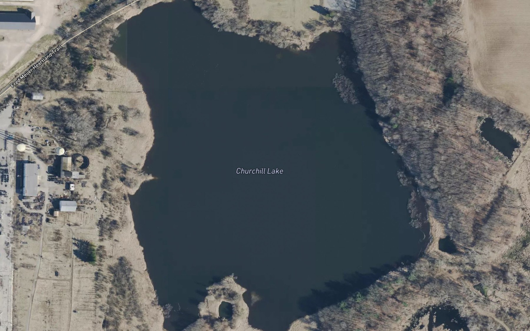 Satellite map of the Churchill Lake
