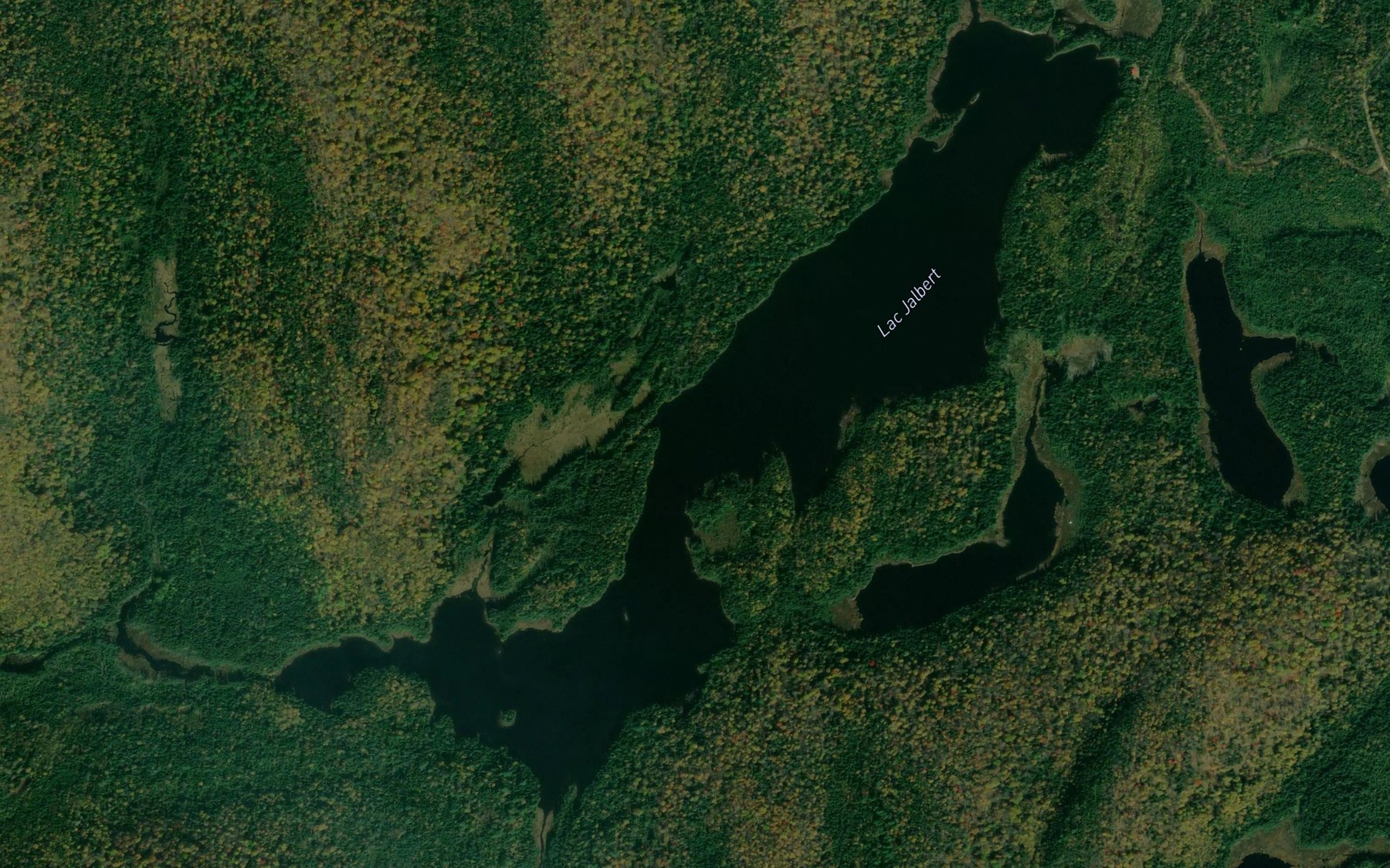 Satellite map of the Lac Jalbert