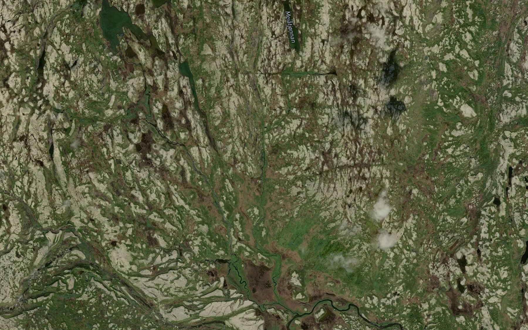 Satellite map of the Meiatjornbekken