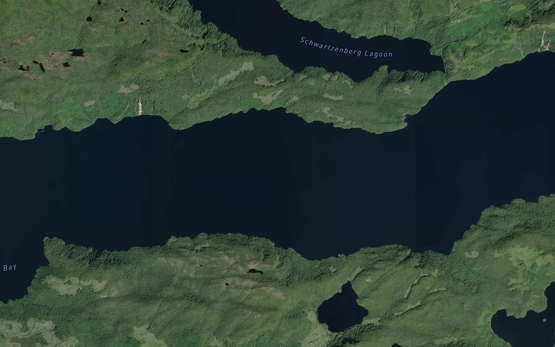 Satellite map of the Seymour Inlet