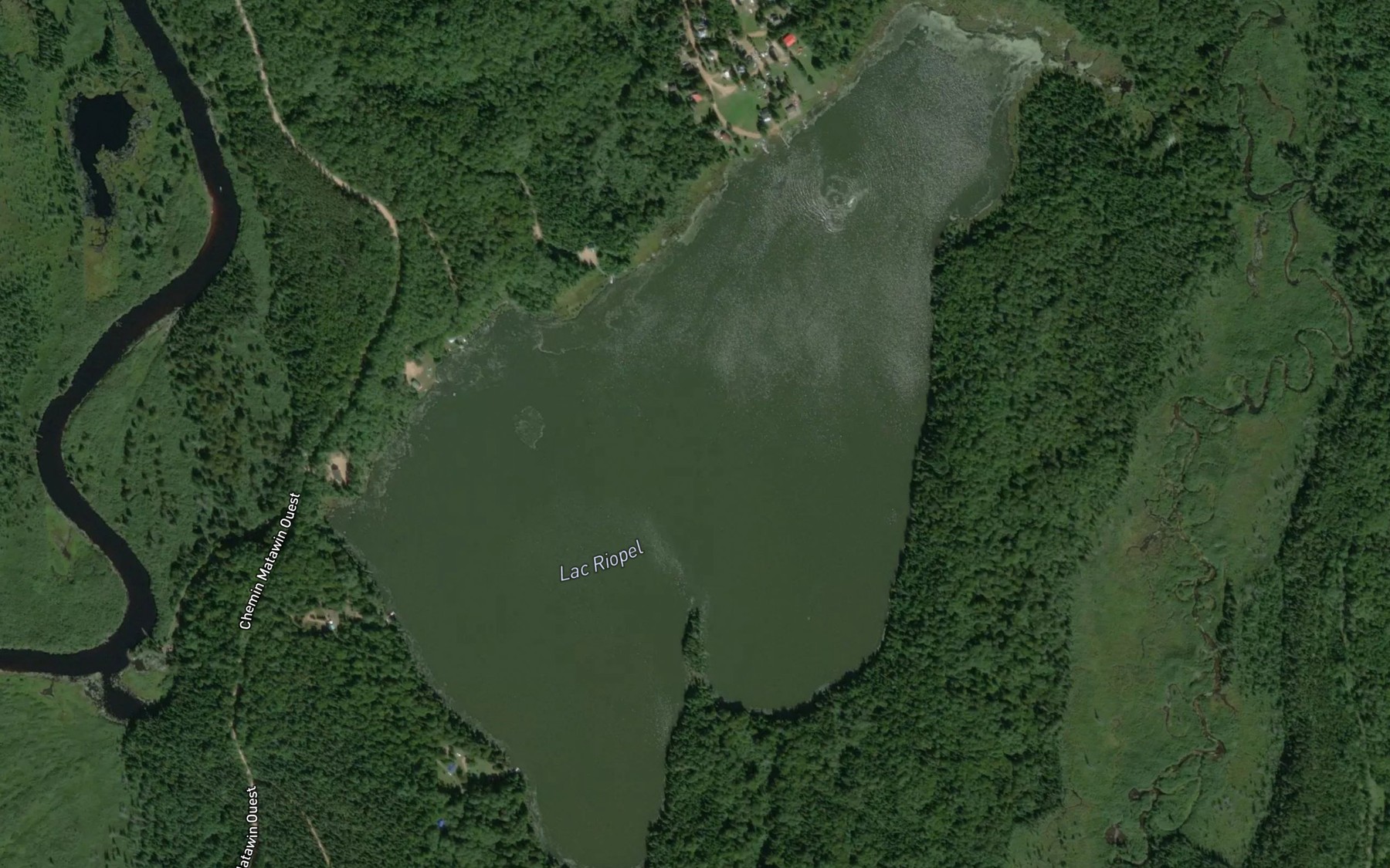 Satellite map of the Lac Riopel