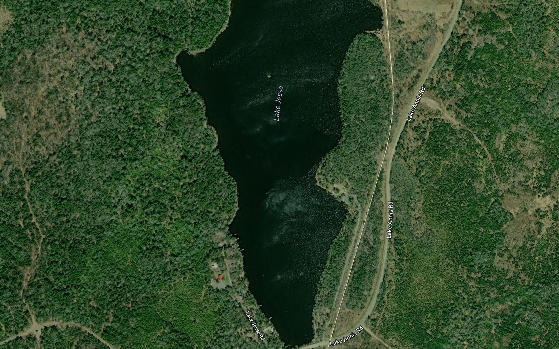 Satellite map of the Lake Jesse