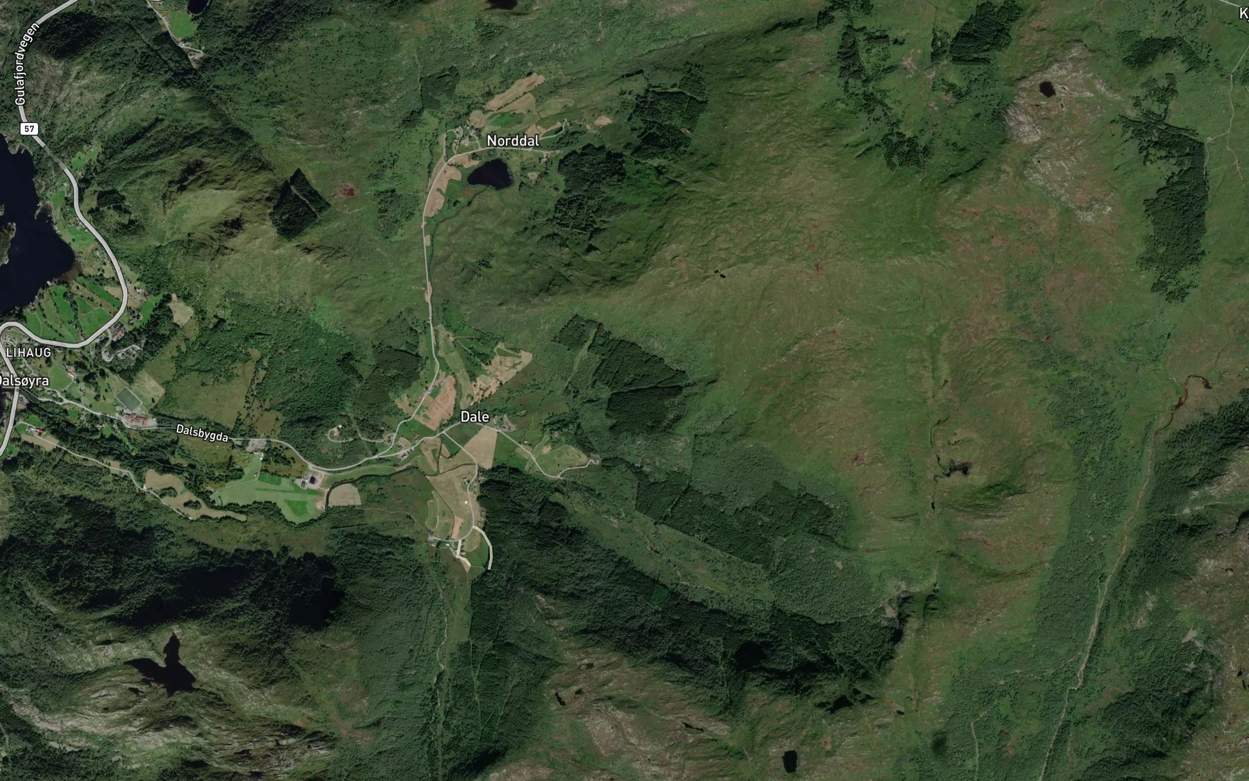 Satellite map of the Purkevasselva