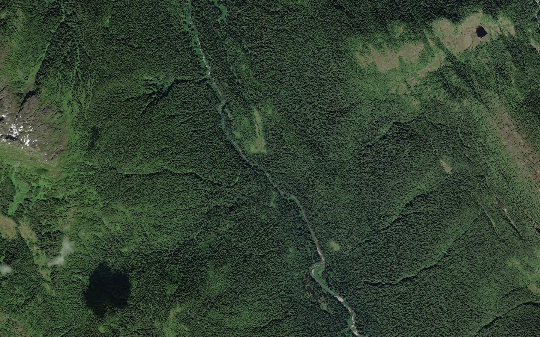 Satellite map of the Slate Creek