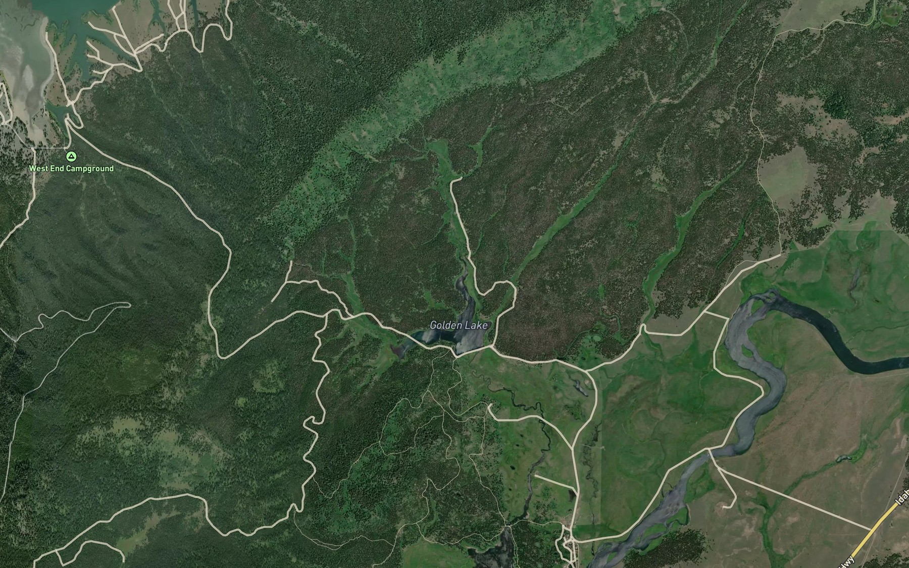 Satellite map of the Middle Thurmon Creek