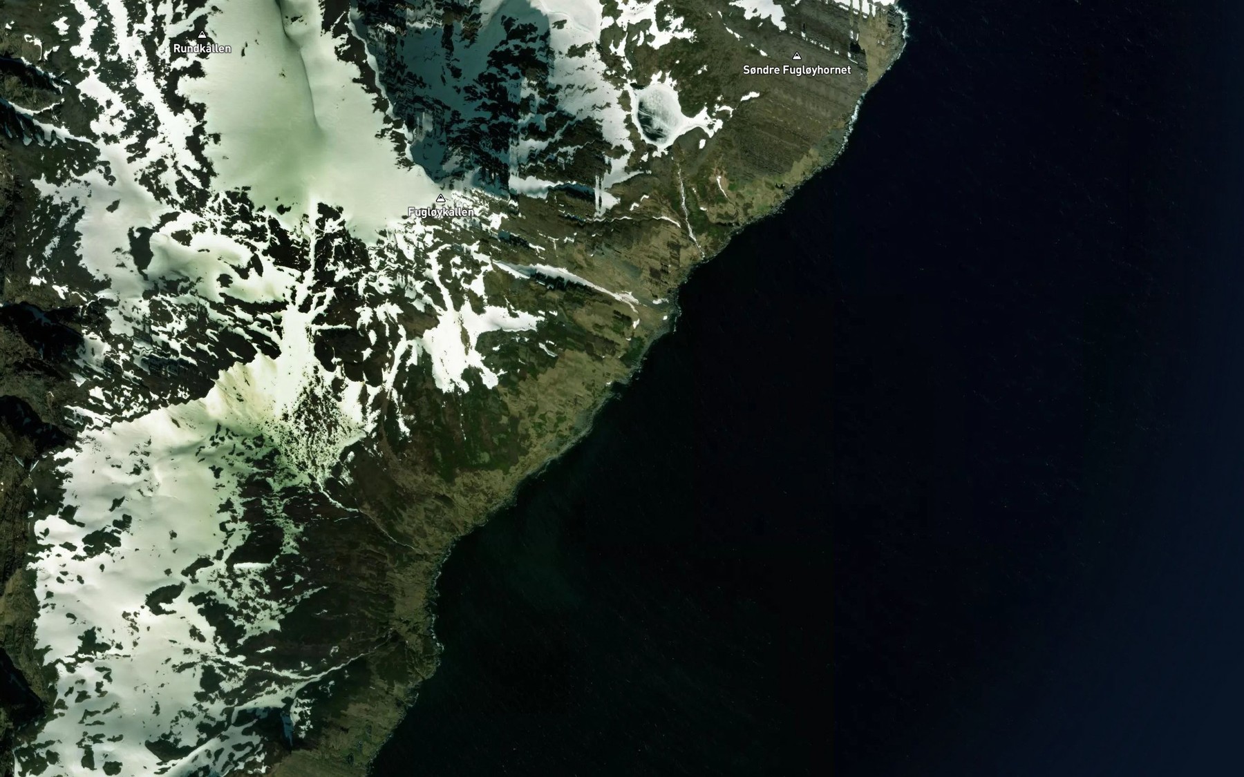 Satellite map of the Ytter Vaerret
