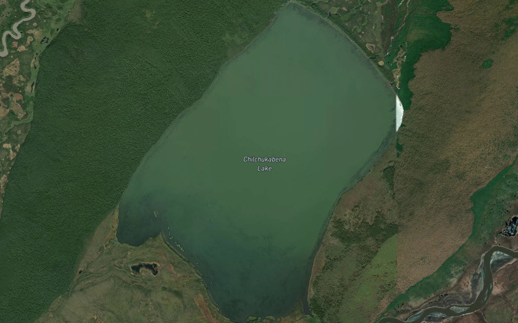 Satellite map of the Chilchukabena Lake