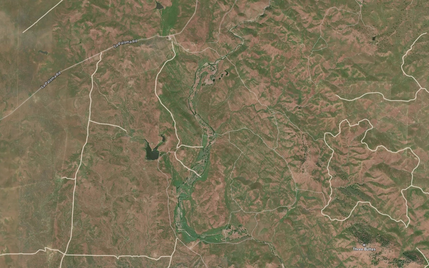Satellite map of the Toledo Creek