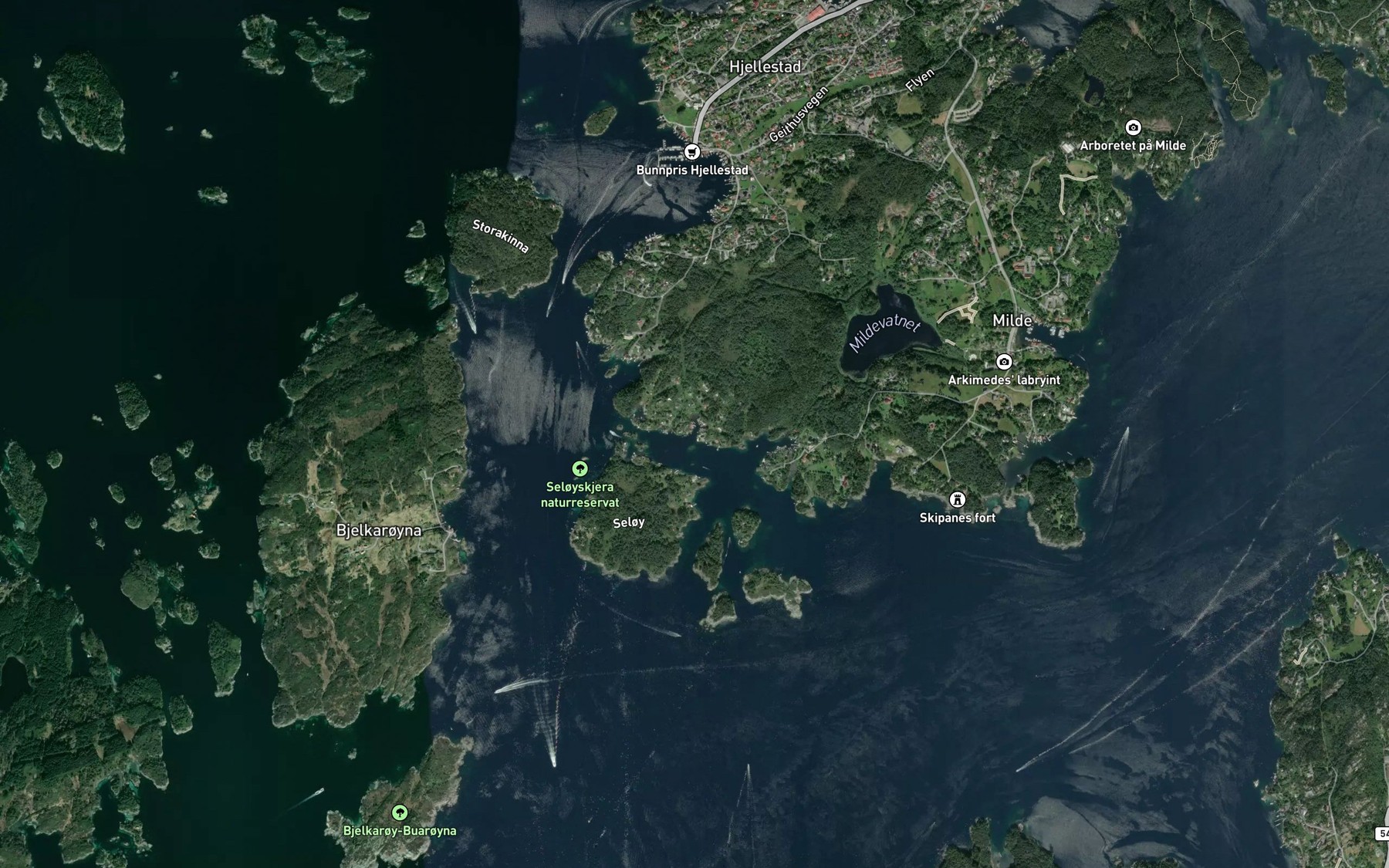 Satellite map of the Okshammarsvika