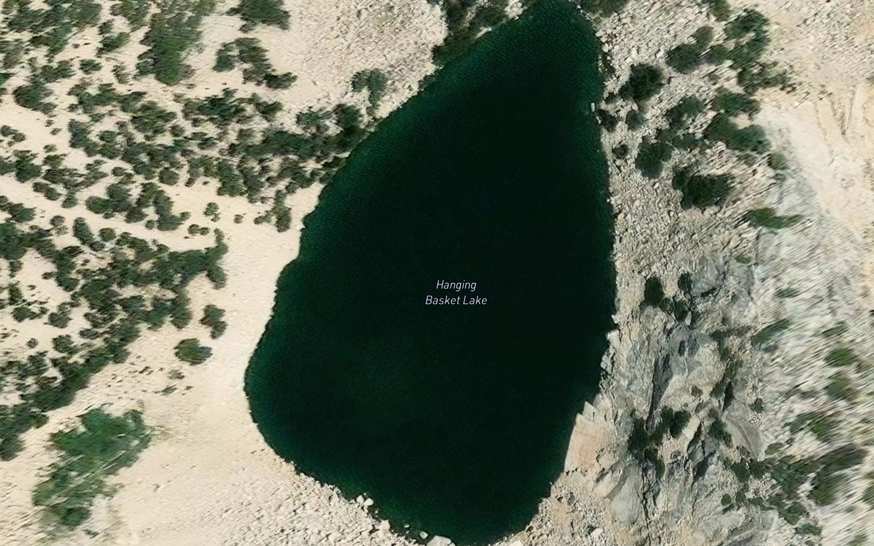 Satellite map of the Hanging Basket Lake