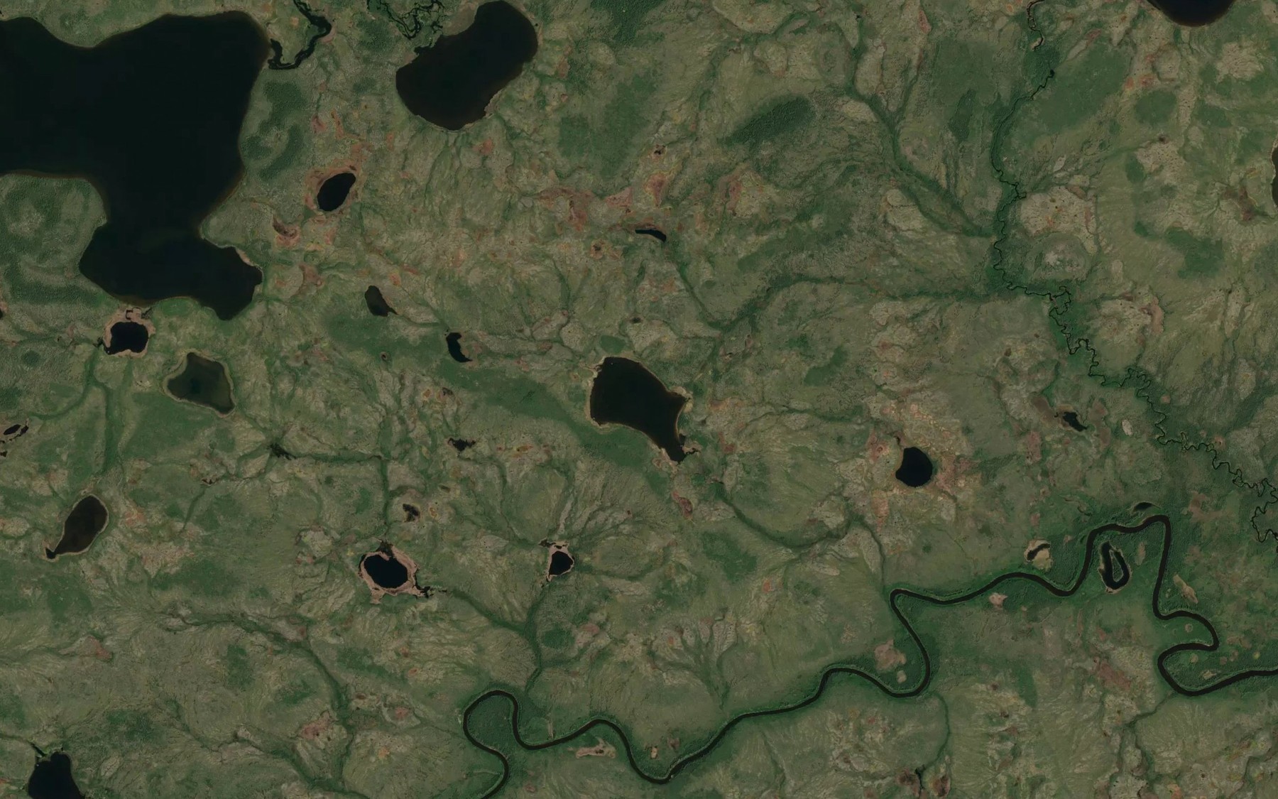 Satellite map of the Kaskitamisk Lake