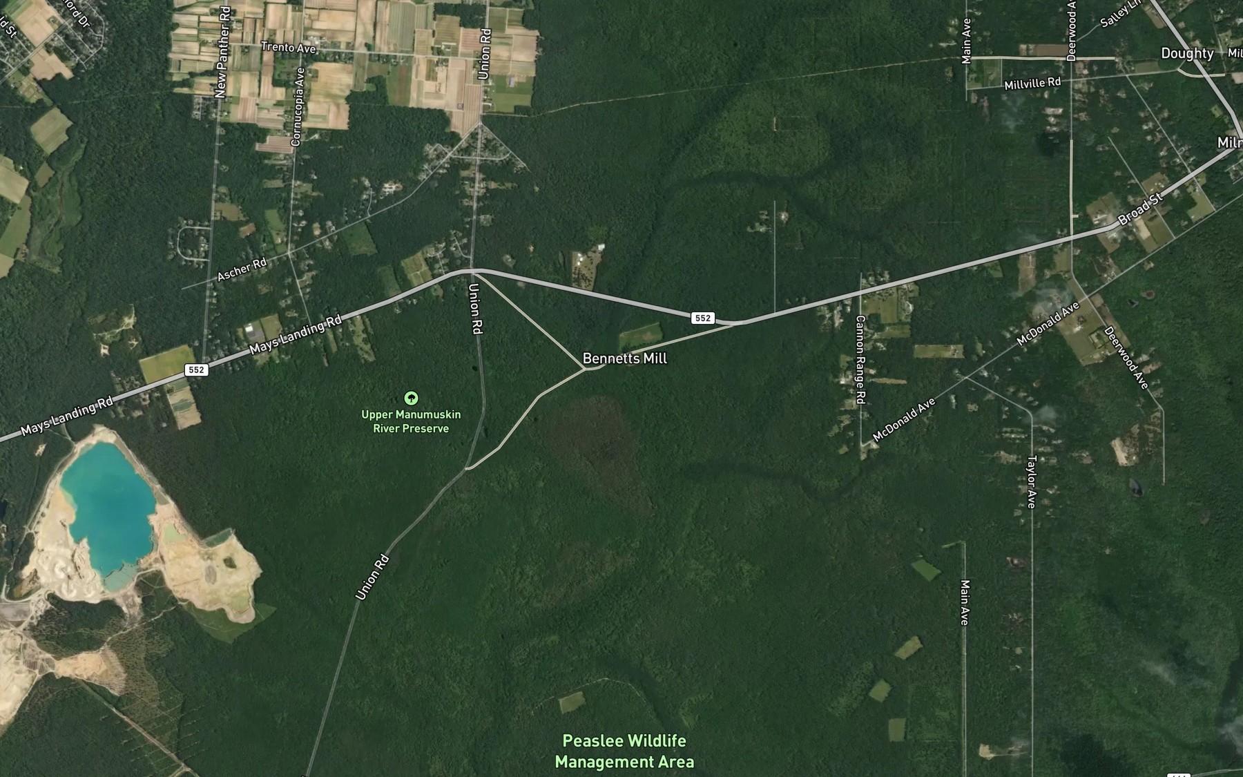 Satellite map of the Big Neal Branch