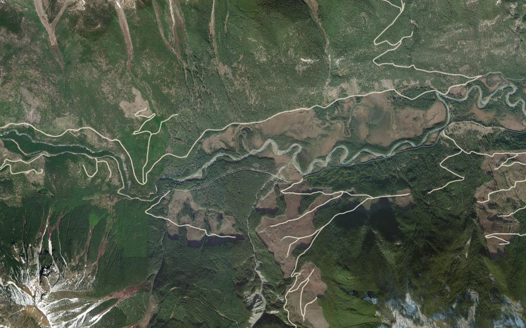 Satellite map of the Gopher Creek