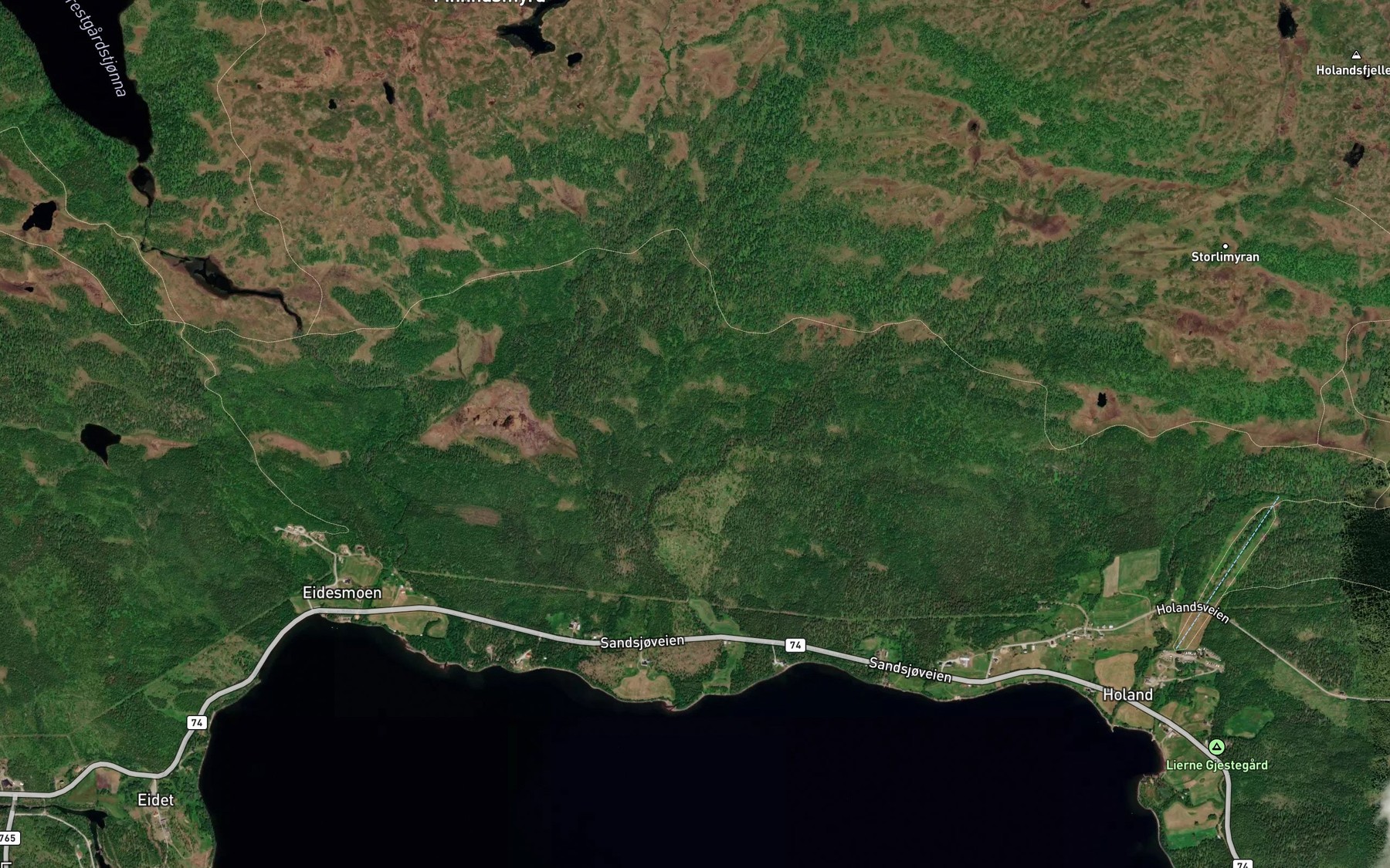 Satellite map of the Finnhusbekken