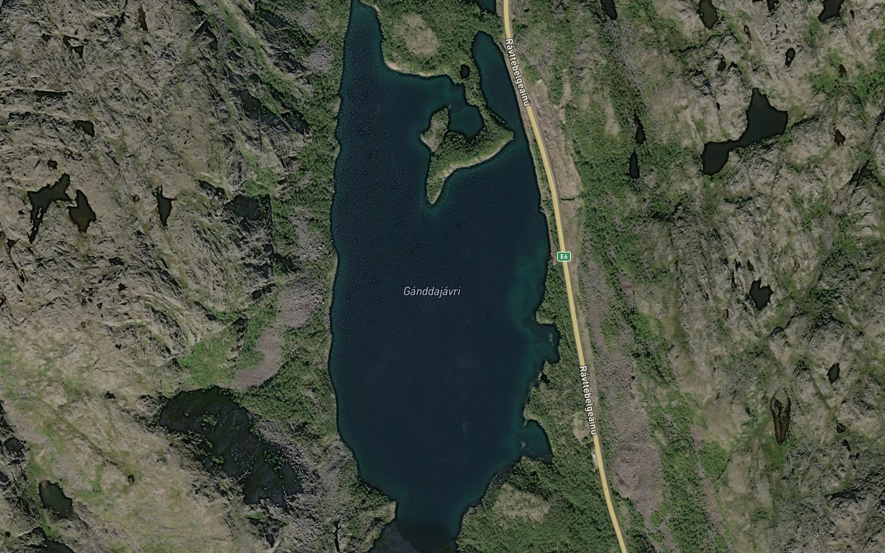 Satellite map of the Gandajavri